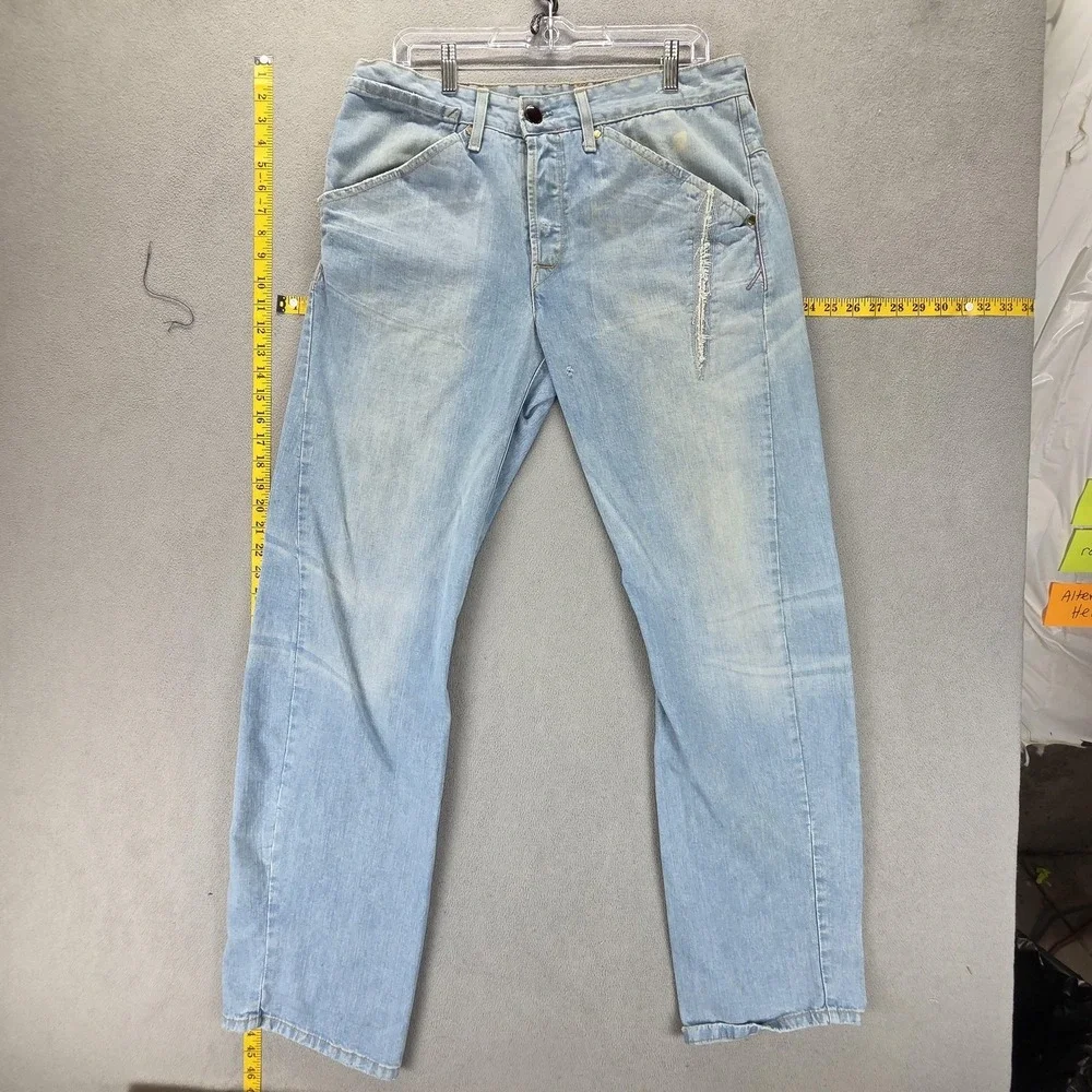 Vintage Levis Engineered Jeans Mens 33x34 Blue Twisted Light Wash Denim